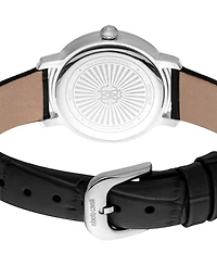 Roberto Cavalli Women's Quartz Black Leather Watch 30mm