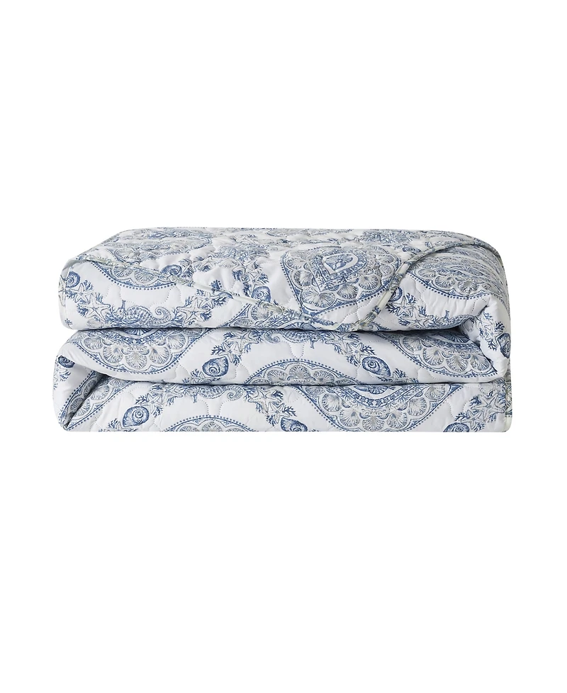 Vcny Home Sea Damask 3-Piece Quilt Set, King
