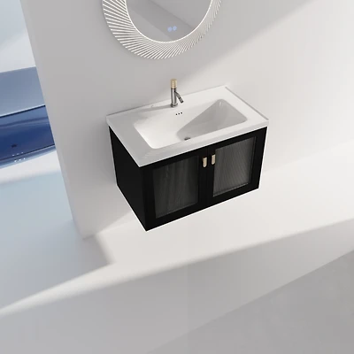 Streamdale 32 Inch Wall-Mounted Bathroom Vanity With Sink, For Small Bathroom