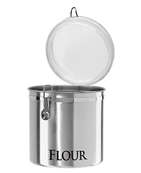 Oggi 150 fl oz Jumbo Stainless Steel "Flour" Clamp Canister