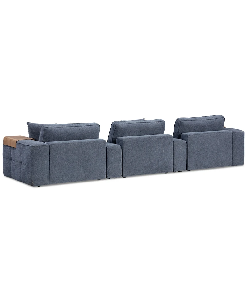 Nycolle 5-Pc. Modular Fabric Sectional with 2 Consoles, Created for Macy's