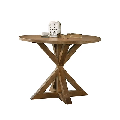 Streamdale Furniture Windvale Cross-Buck Base Counter Height Dining Table