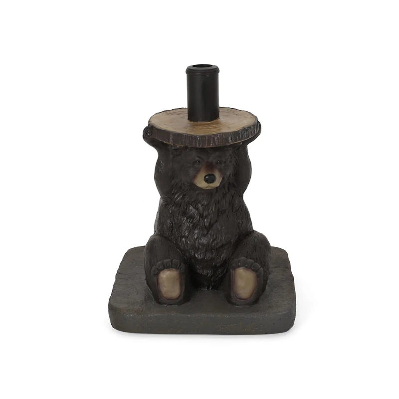 Streamdale Quirkily Refreshing Dark Brown Umbrella Base with Hand-Crafted Details