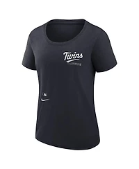 Nike Women's Navy Minnesota Twins Authentic Collection Performance Scoop Neck T-Shirt