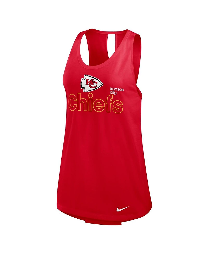 Nike Women's Red Kansas City Chiefs Plus Performance Tank Top