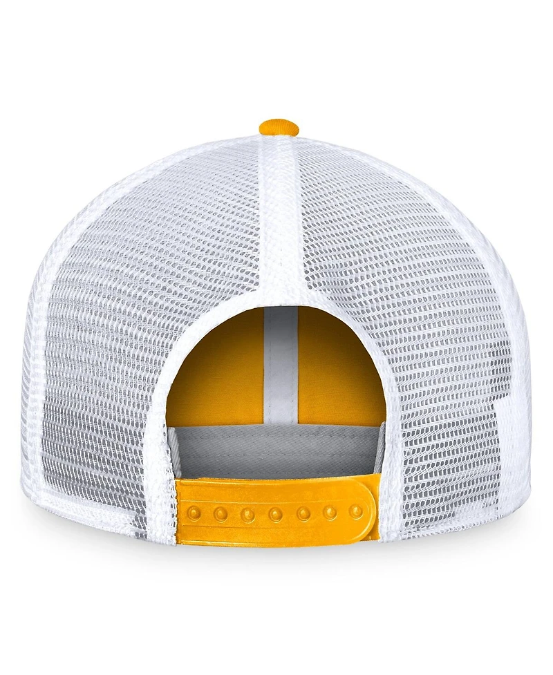 Fanatics Men's Gold/White Nashville Predators Free Kick Trucker Adjustable Hat