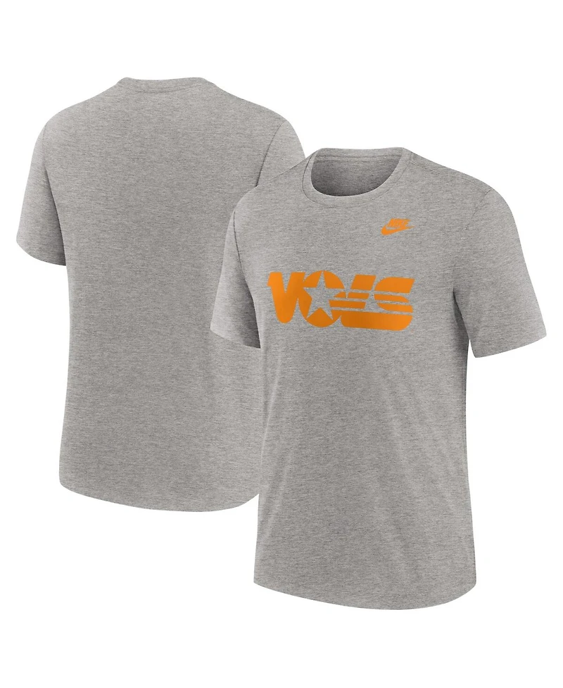 Nike Men's Heather Gray Tennessee Volunteers Blitz Evergreen Legacy Primary Tri-Blend T-Shirt