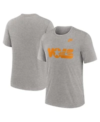 Nike Men's Heather Gray Tennessee Volunteers Blitz Evergreen Legacy Primary Tri-Blend T-Shirt