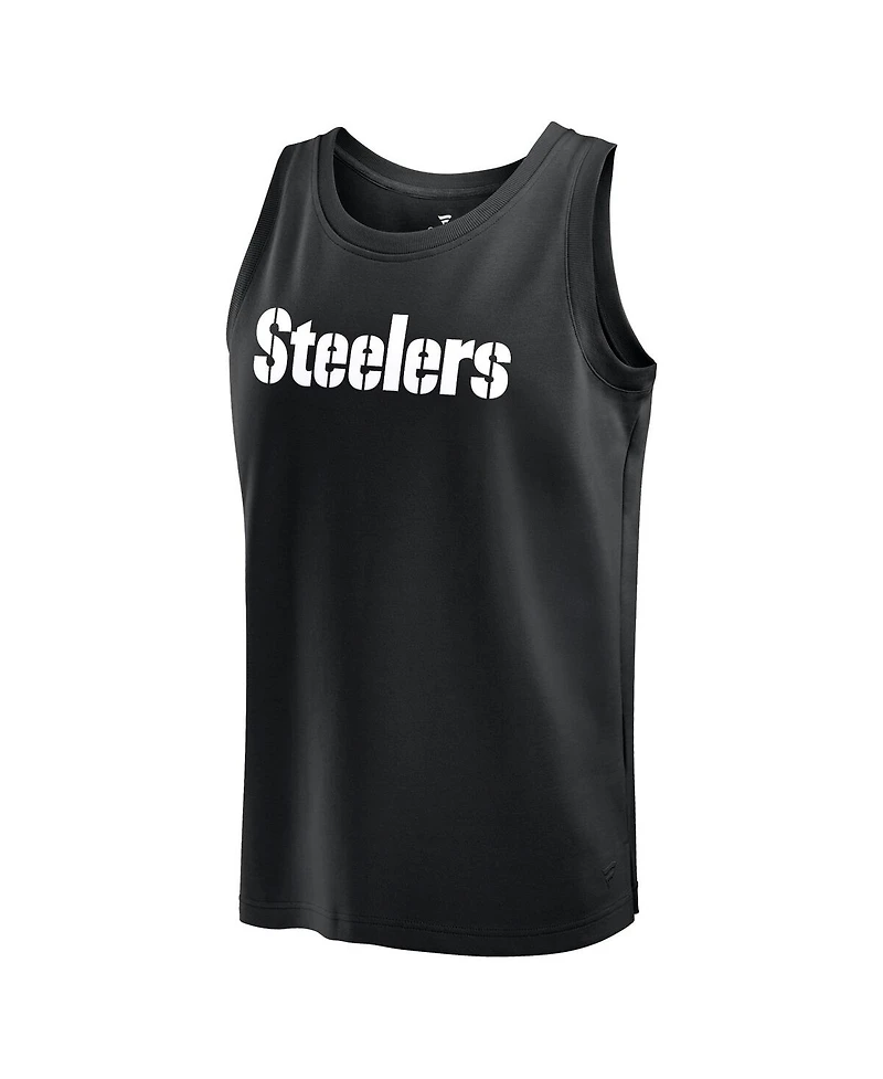 Fanatics Men's Black Pittsburgh Steelers Elements Tank Top