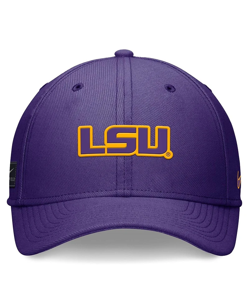 Nike Men's and Women's Purple Lsu Tigers 2024 Sideline Swoosh Flex Hat
