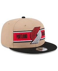 New Era Men's Tan/Black Portland Trail Blazers 2024 Nba Draft 9FIFTY Snapback Hat