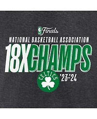 Fanatics Men's Heather Charcoal Boston Celtics 18-Time Nba Finals Champions Steal the Ball T-Shirt
