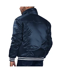 Levi's x Starter Men's Navy Tampa Bay Rays Silver Tab Satin Full-Snap Trucker Jacket