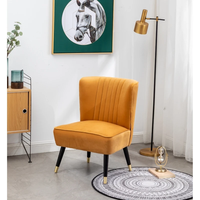 Simplie Fun Contemporary Velvet Upholstered Accent Chair