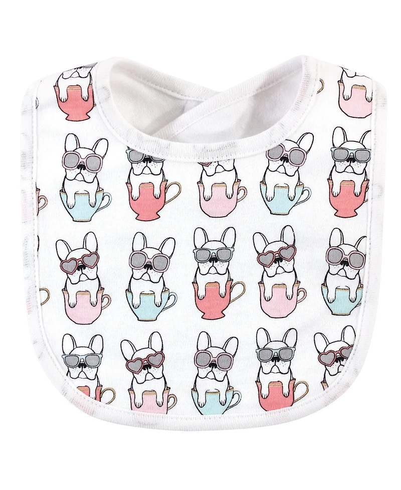 Hudson Baby Girls Five-Piece Bibs & Socks Set Essentials