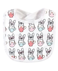 Hudson Baby Girls Five-Piece Bibs & Socks Set Essentials