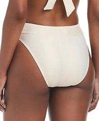 Bar Iii Women's V-Waist High-Leg Bikini Bottoms, Created for Macy's