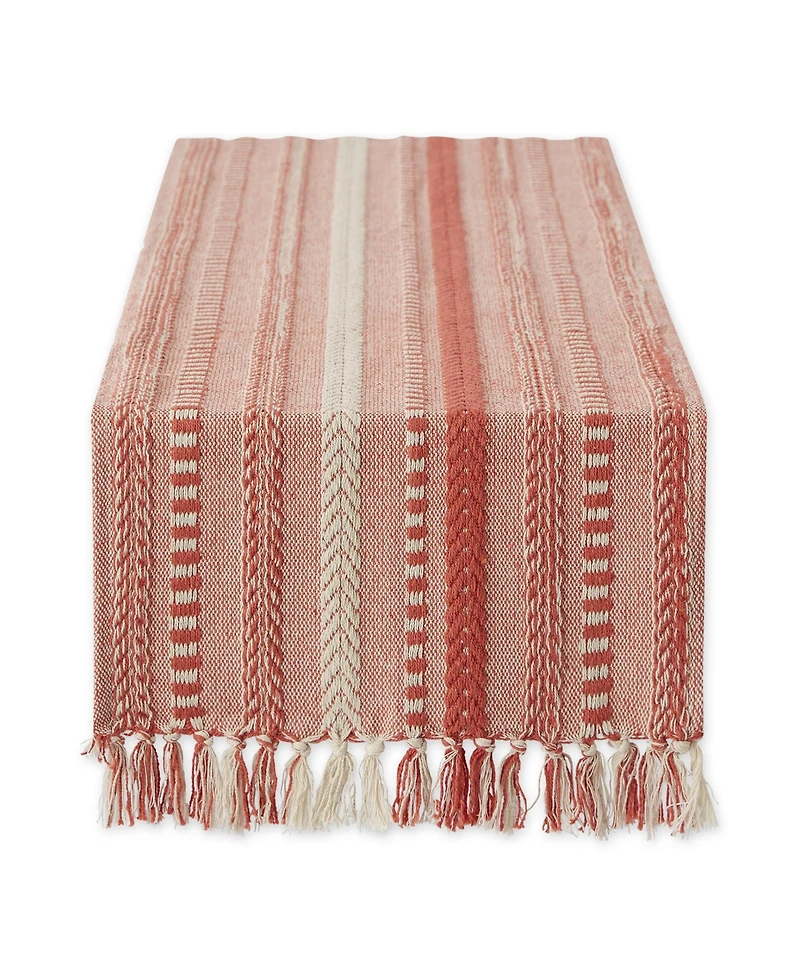 Design Imports Braided Stripe Table Runner, 15x72 Inches