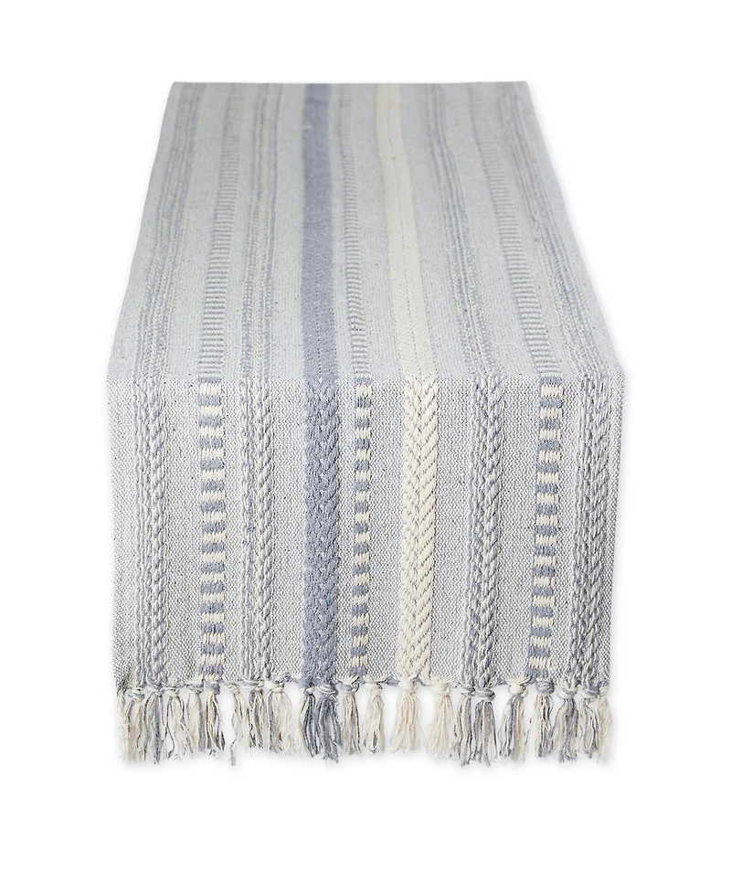 Design Imports Braided Stripe Table Runner, 15x72 Inches