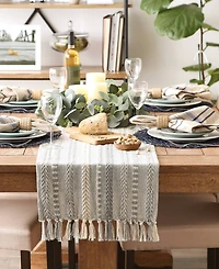 Design Imports Braided Stripe Table Runner, 15x72 Inches