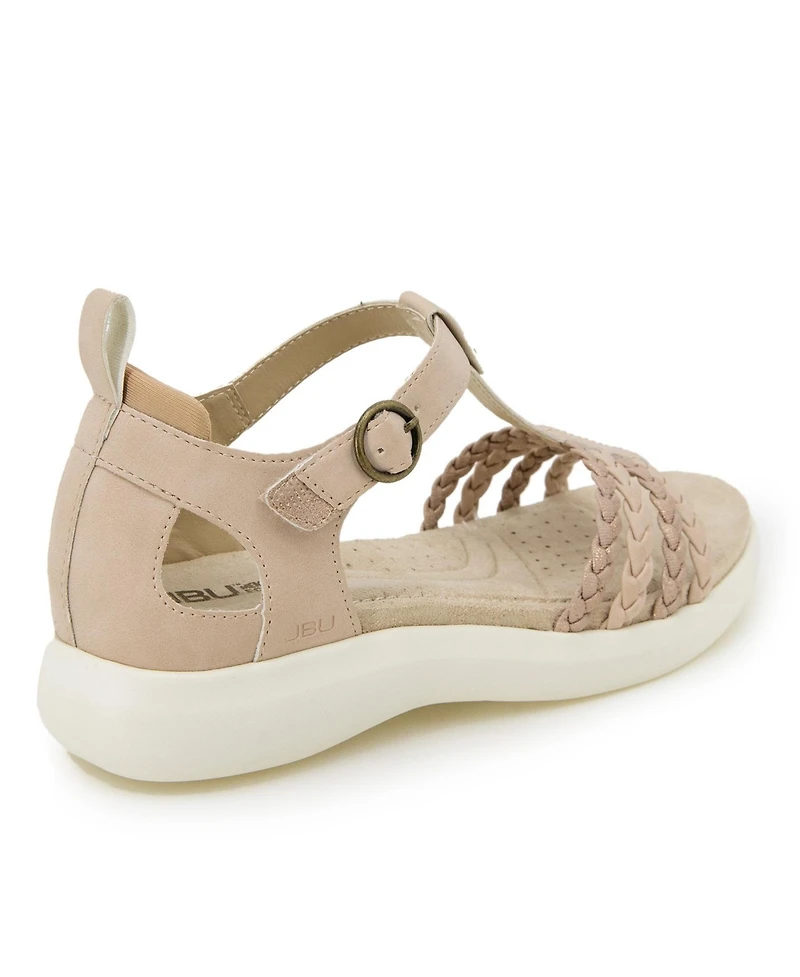 Jbu Women's Prague Round Toe Sandals