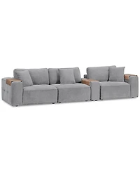 Nycolle 4-Pc. Modular Fabric Sectional with Console, Created for Macy's