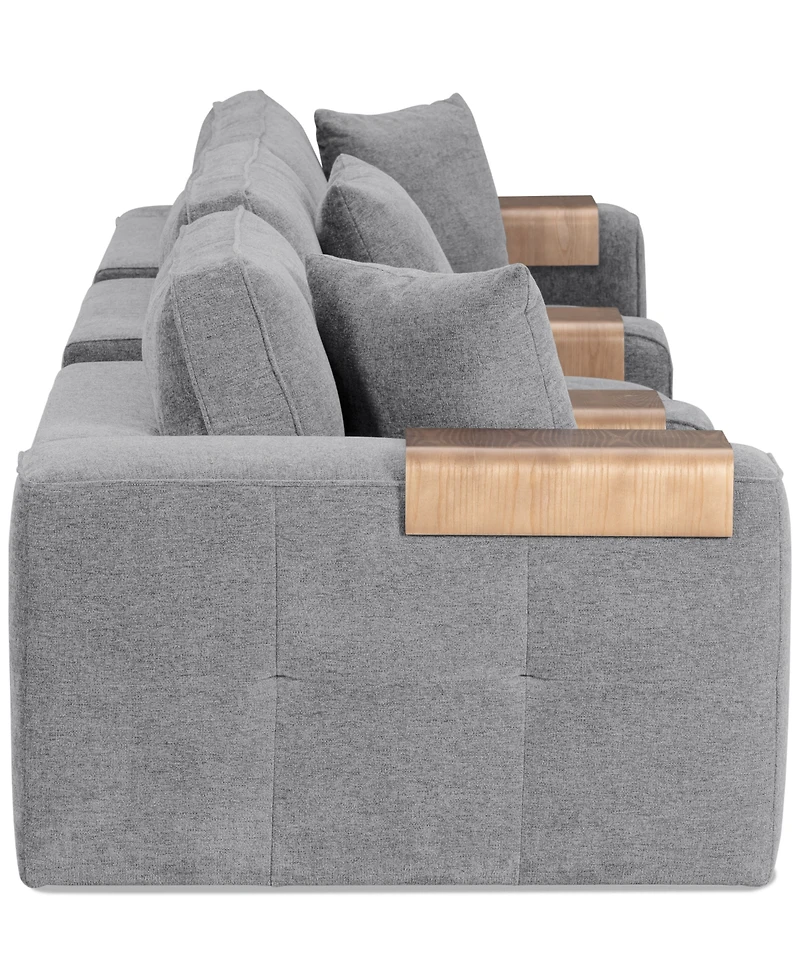 Nycolle 5-Pc. Modular Fabric Sectional with 2 Consoles, Created for Macy's