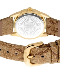 Roberto Cavalli Women's Quartz Brown Leather Watch 28mm