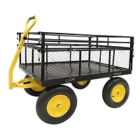 Sturdy Garden Cart 1400 Lbs Load Capacity, Steel Mesh Bed