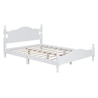 Streamdale Queen Retro Platform Bed with Slat Support