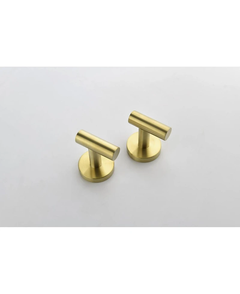 Simplie Fun 6-Piece Brushed Gold Bathroom Hardware Set