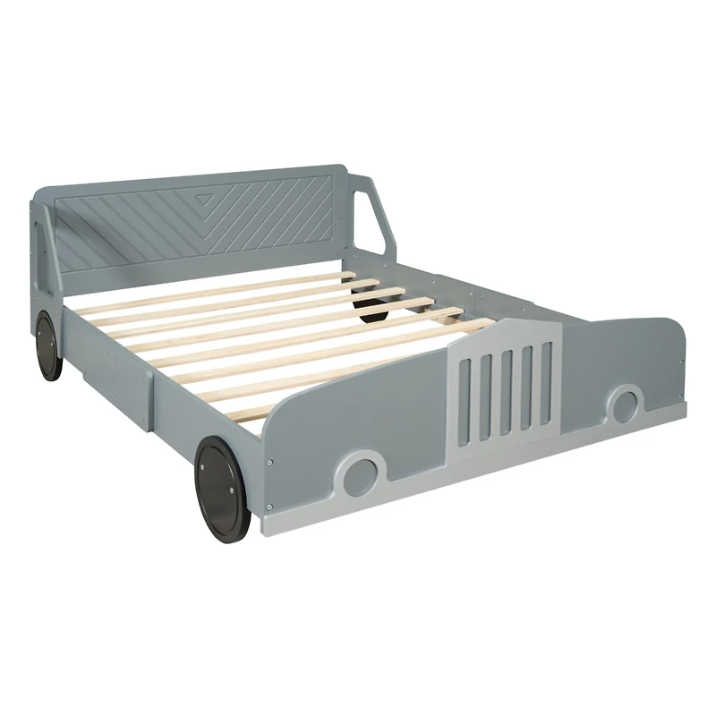 Streamdale Full Car-Shaped Platform Bed With Wheels