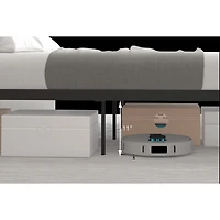 Streamdale Furniture Ceres Metal Bed Black with Walnut Wood Headboard&Footboard Queen