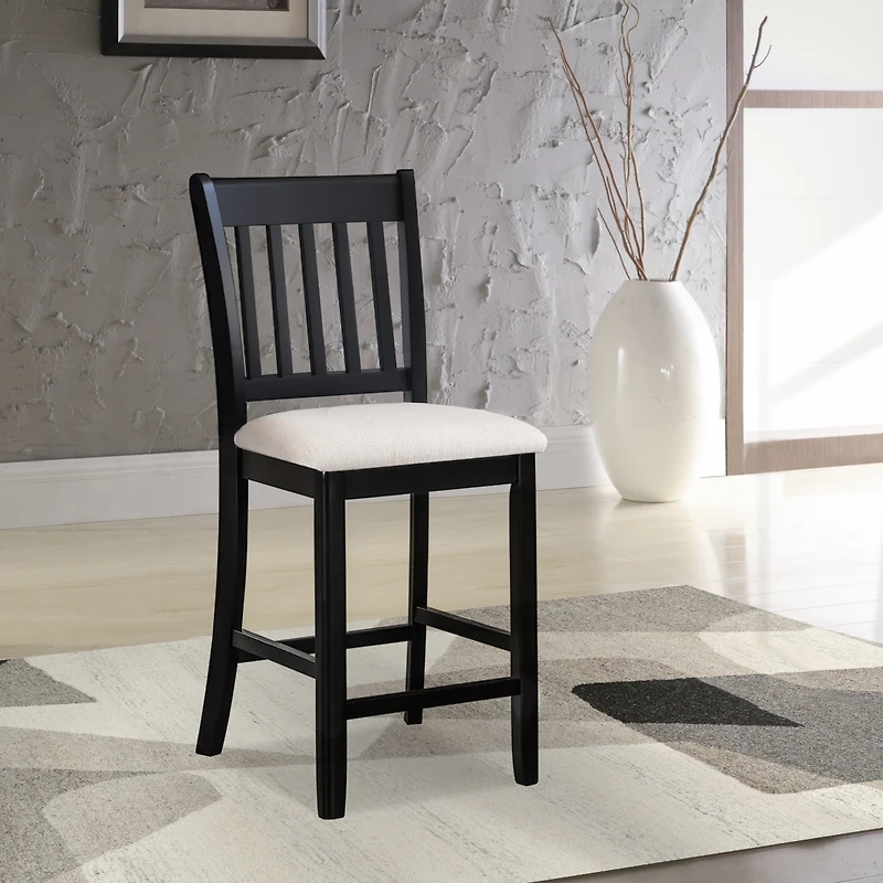 Streamdale Rustic Counter Height Dining Chairs with Foot Support