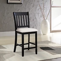 Streamdale Rustic Counter Height Dining Chairs with Foot Support