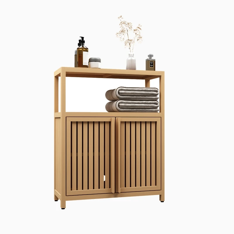 Bamboo Storage Cabinet for Bathroom and Living Room