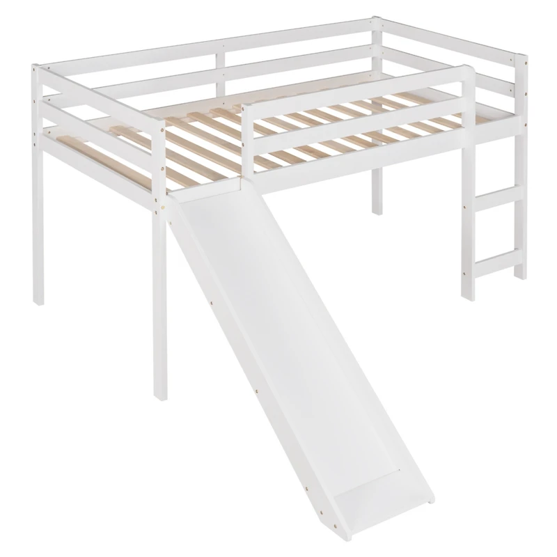 Streamdale Loft Bed With Slide, Multifunctional Design, Twin