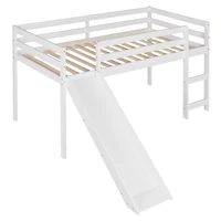 Streamdale Loft Bed With Slide, Multifunctional Design, Twin