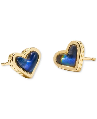 Kendra Scott Gold-Tone Framed Ari Heart Stud Earrings