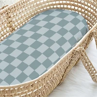 The Peanutshell Cheerful Check Cotton Jersey 4 Pack Bassinet Sheets