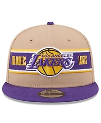 New Era Men's Tan/Purple Los Angeles Lakers 2024 Nba Draft 9FIFTY Snapback Hat