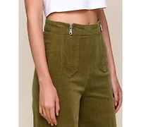 Avec Les Filles Women's Double-Zipper Wide-Leg Pants