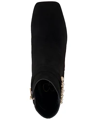 Jessica Simpson Women's Luminna Embellished Buckle Block-Heel Booties