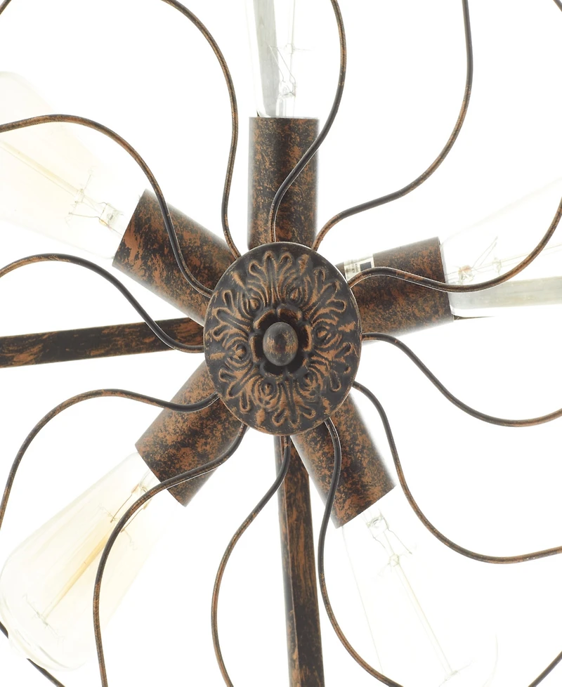 Rosemary Lane 15" Metal Fan Shape 5 Light Accent Lamp