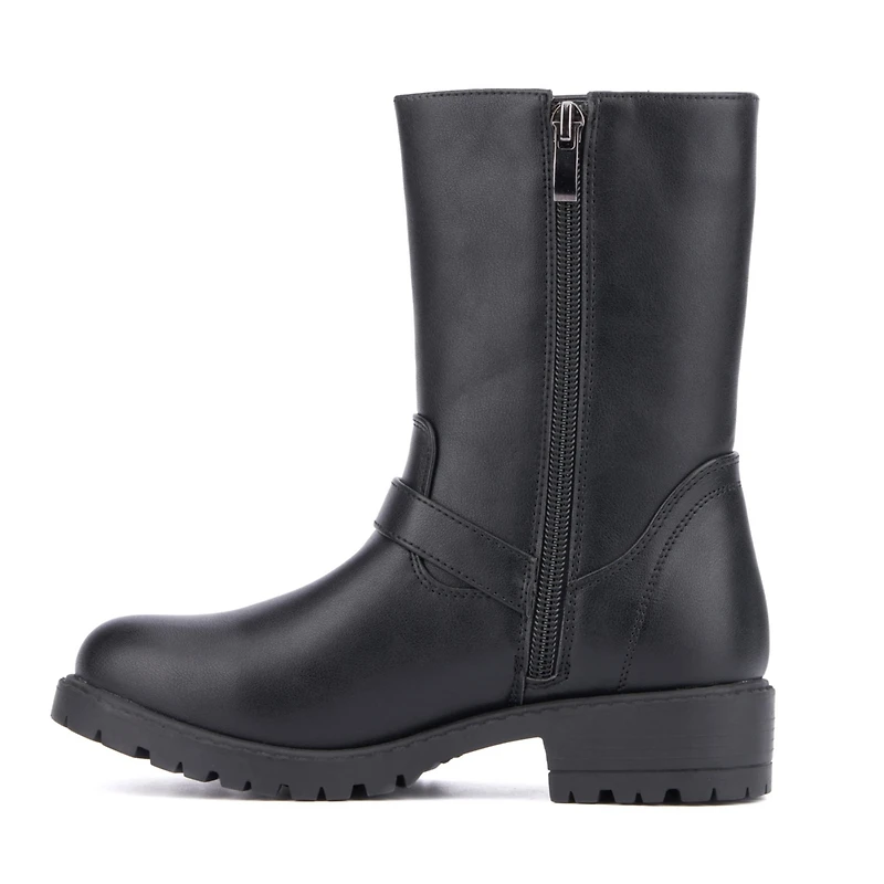 Olivia Miller Little Girls Moto Lug Sole Boots