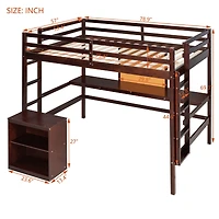Streamdale Loft Bed with Desk & 2 Drawers