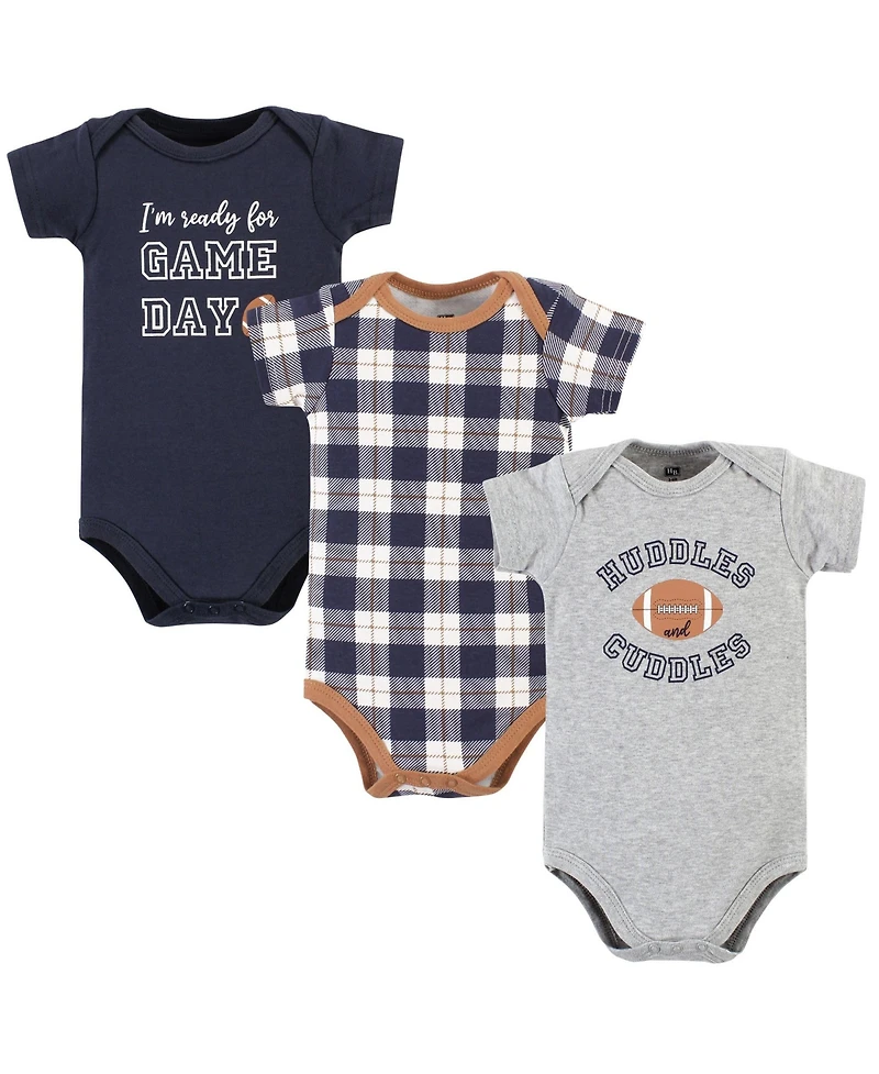 Hudson Baby Boys Cotton 3-Piece Bodysuit Bundle