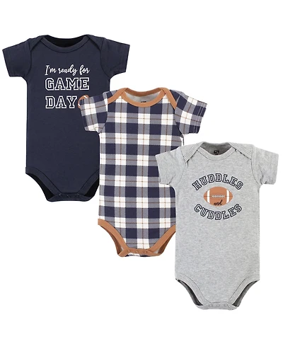 Hudson Baby Boys Cotton 3-Piece Bodysuit Bundle