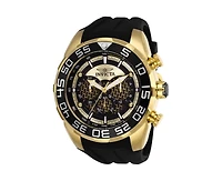 Invicta Men's Speedway Quartz Multifunction Black, Gold Dial Silicon Watch