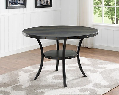 Streamdale Biony Dining Collection Espresso Wood Railhead Dining Table